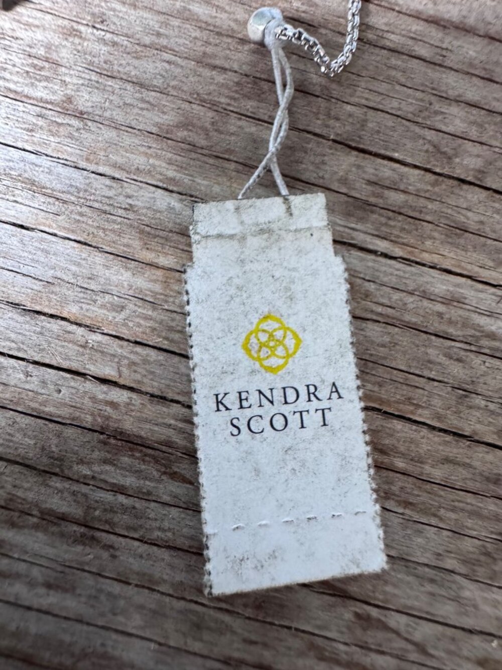 Kendra Scott Rhett Necklace Womens Silver Rhodium Blue Crystal Pendant NWT - Picture 5 of 6